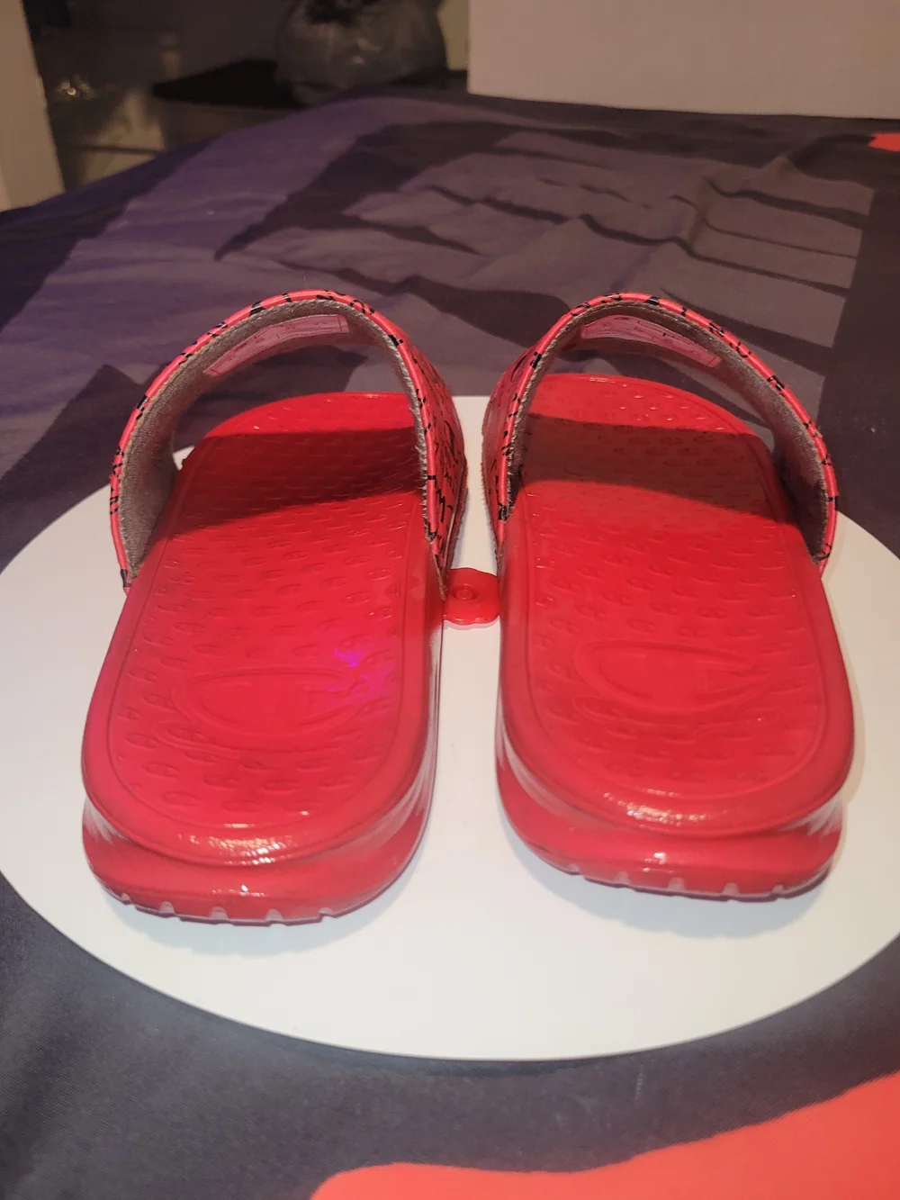 Champion Kids' Red Slide Sandals